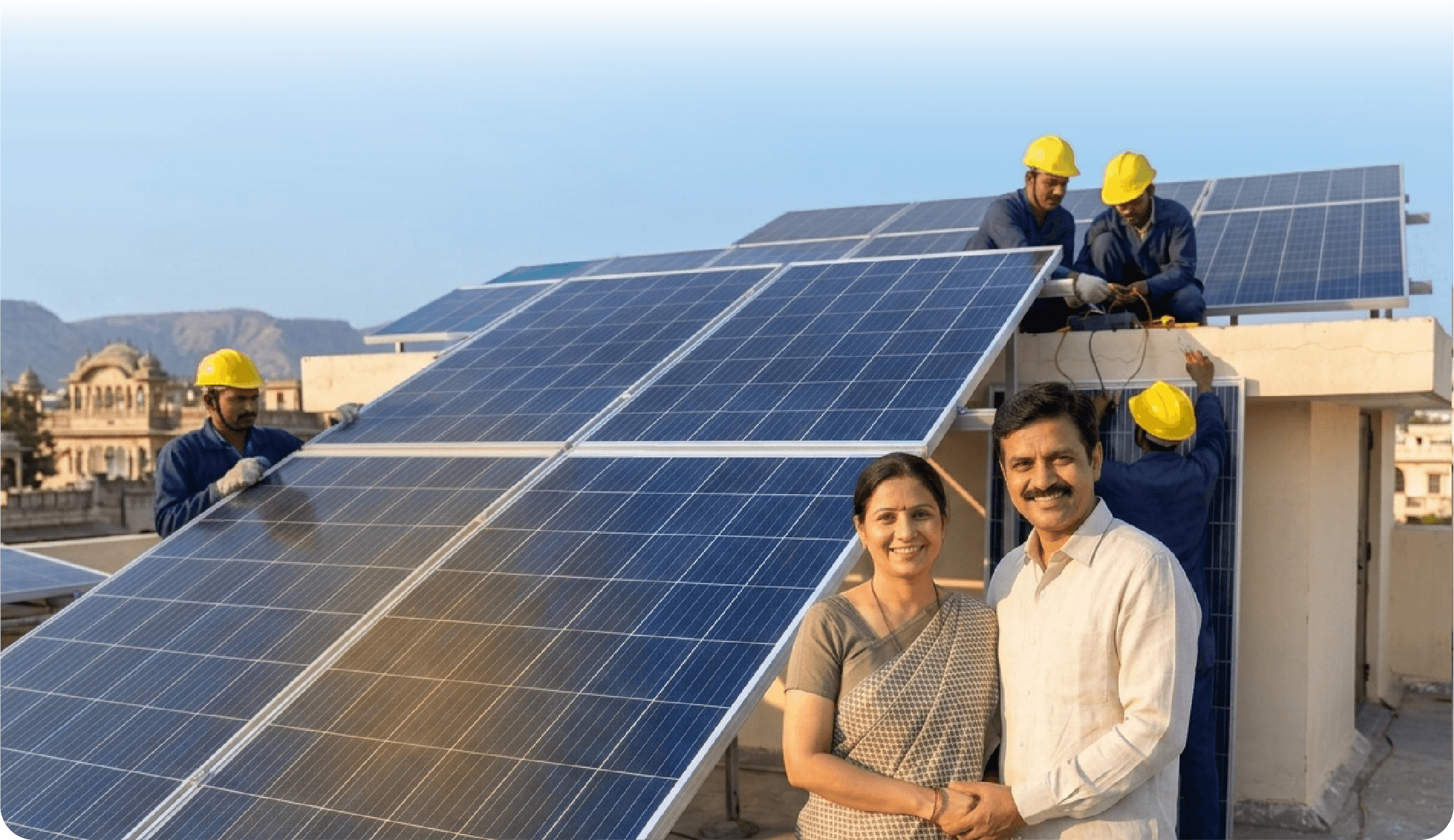 Solar panel installation professionals