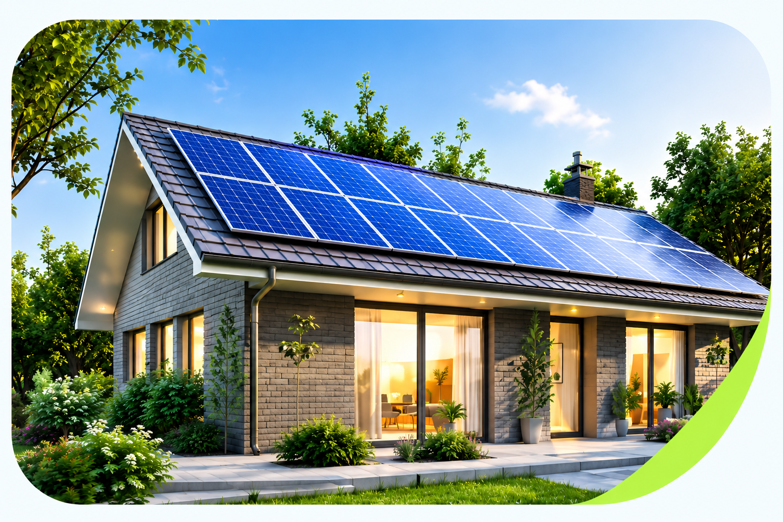 Residential rooftop solar installation